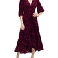 Calvin Klein Women's Velvet High Low A Line Dress Red Size XX-Large