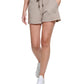 Calvin Klein Women's Ribbed Waistband Shorts Beige Size Medium