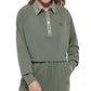 Calvin Klein Women's Cotton Polo Sweatshirt Green Size X-Large