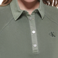 Calvin Klein Women's Cotton Polo Sweatshirt Green Size Medium