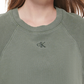 Calvin Klein Jeans Women's Sleeveless Cotton Sweatshirt Green Size Medium