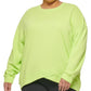 Calvin Klein Women's Dropped-Shoulder Sweatshirt Green Size 2X