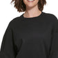 Calvin Klein Women's Crossover Hem Pullover Black Size X-Small