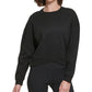 Calvin Klein Women's Crossover Hem Pullover Black Size X-Small