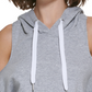 Calvin Klein Performance Women's Open-Back Cold-Shoulder Hoodie Silver Size XL