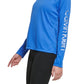 Calvin Klein Women's Raglan Sleeve Logo Top Blue Size Medium