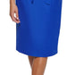 Calvin Klein Women's Tie Belt Pencil Skirt Blue Size 10Petite