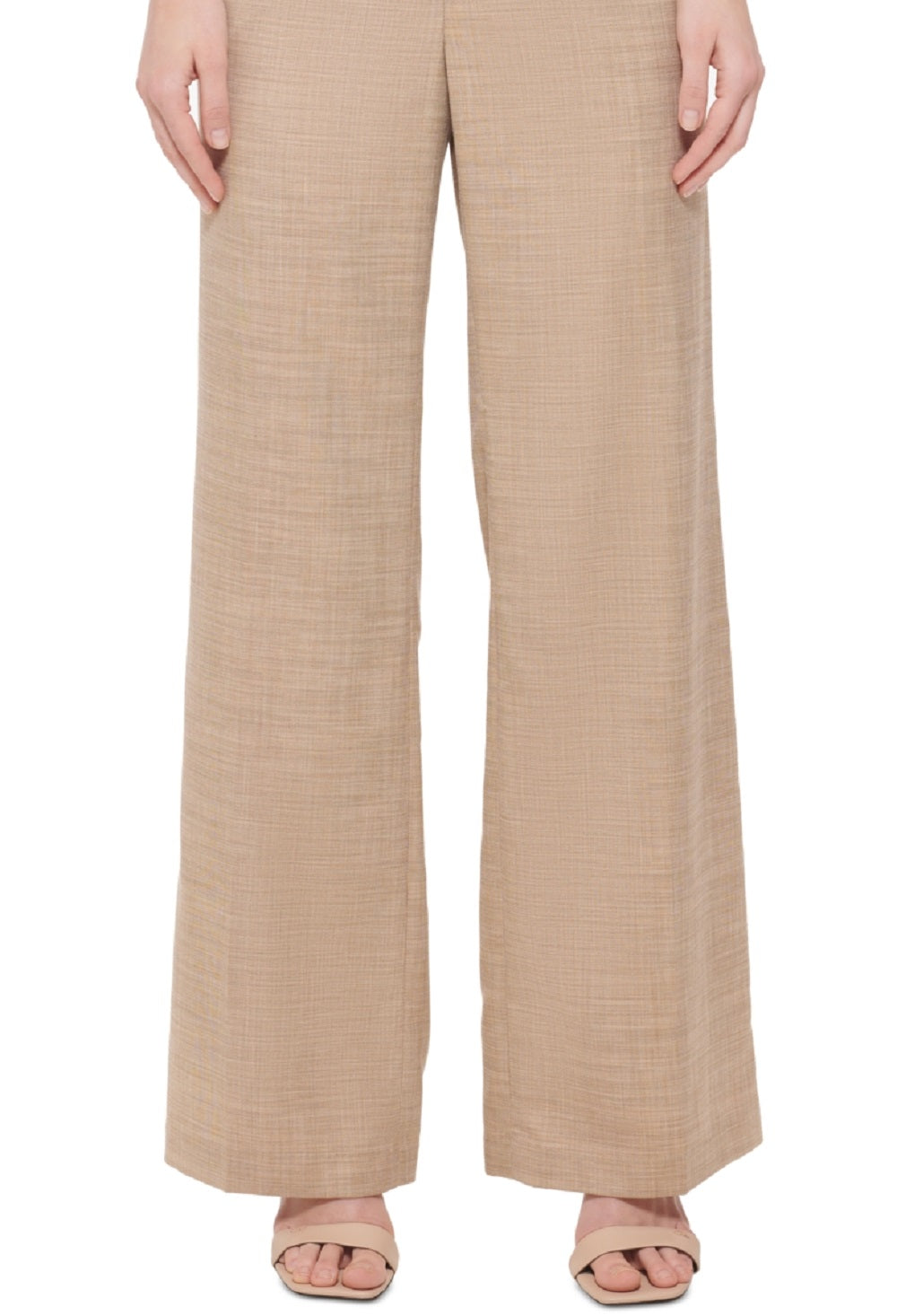 Calvin Klein Women's Linen Wide Leg Pants Brown Size 16