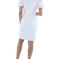 Calvin Klein Women's Crepe Tie Cuff Sheath Dress White Size 12
