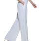 Calvin Klein Women's High Rise Wide Leg Pants White Size 12Petite