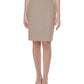 Calvin Klein Women's Pinstriped Pencil Skirt Brown Size 4Petite