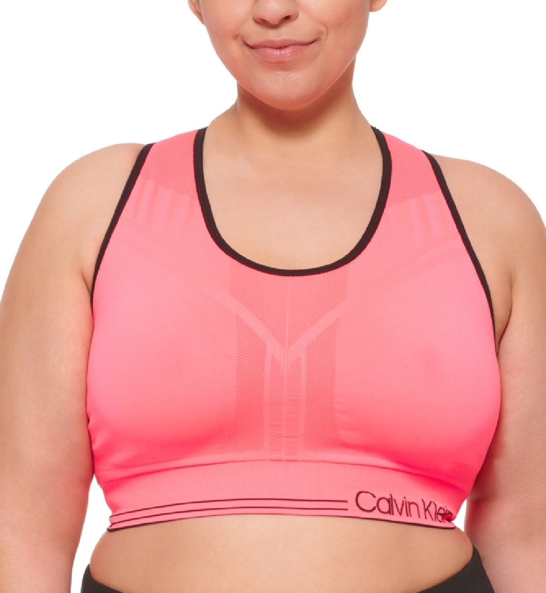 Calvin Klein Women's Reversible Medium Impact Sports Bra Orange Size 1X
