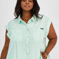 Calvin Klein Women's Cuffed Sleeve Top Green Size 2X