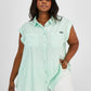 Calvin Klein Women's Cuffed Sleeve Top Green Size 2X