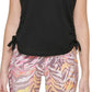 Calvin Klein Women's Ruched Top Black Size Large