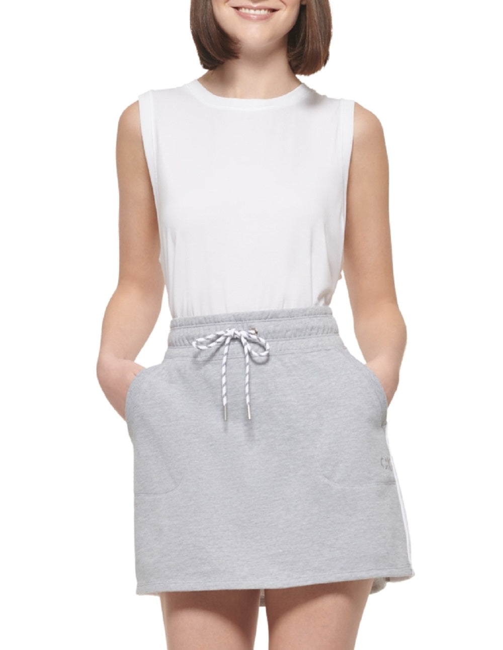 Calvin Klein Women's Colorblocked Skirt Gray Size Medium