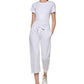 Calvin Klein Women's Cropped Sweatpants White Size Medium