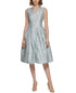 calvin-klein-womens-jacquard-pleated-fit-flare-dress-blue-size-2