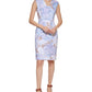Calvin Klein Women's Floral V Neck Sheath Dress Blue Size 16