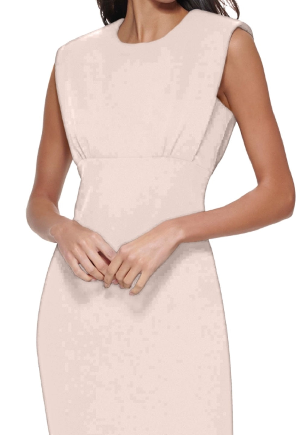 Calvin Klein Women's Crewneck Sleeveless Sheath Dress Pink Size 4