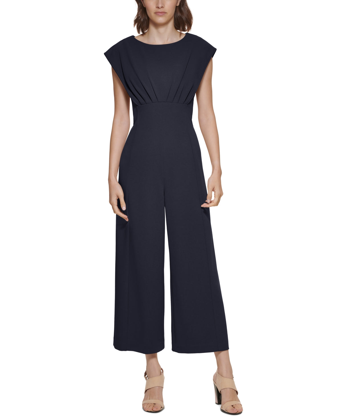 Calvin Klein Women's Cap Sleeve Jumpsuit Blue Size 14