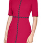 Calvin Klein Women's Logo Taped Sheath Dress Pink Size 4