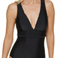 Tommy Hilfiger Women's Ruffled One Piece Swimsuit Black Size 12