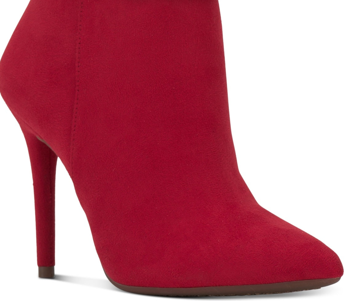 Jessica Simpson Women's Lerona Pointed Toe Dress Booties Red Size 8.5 M