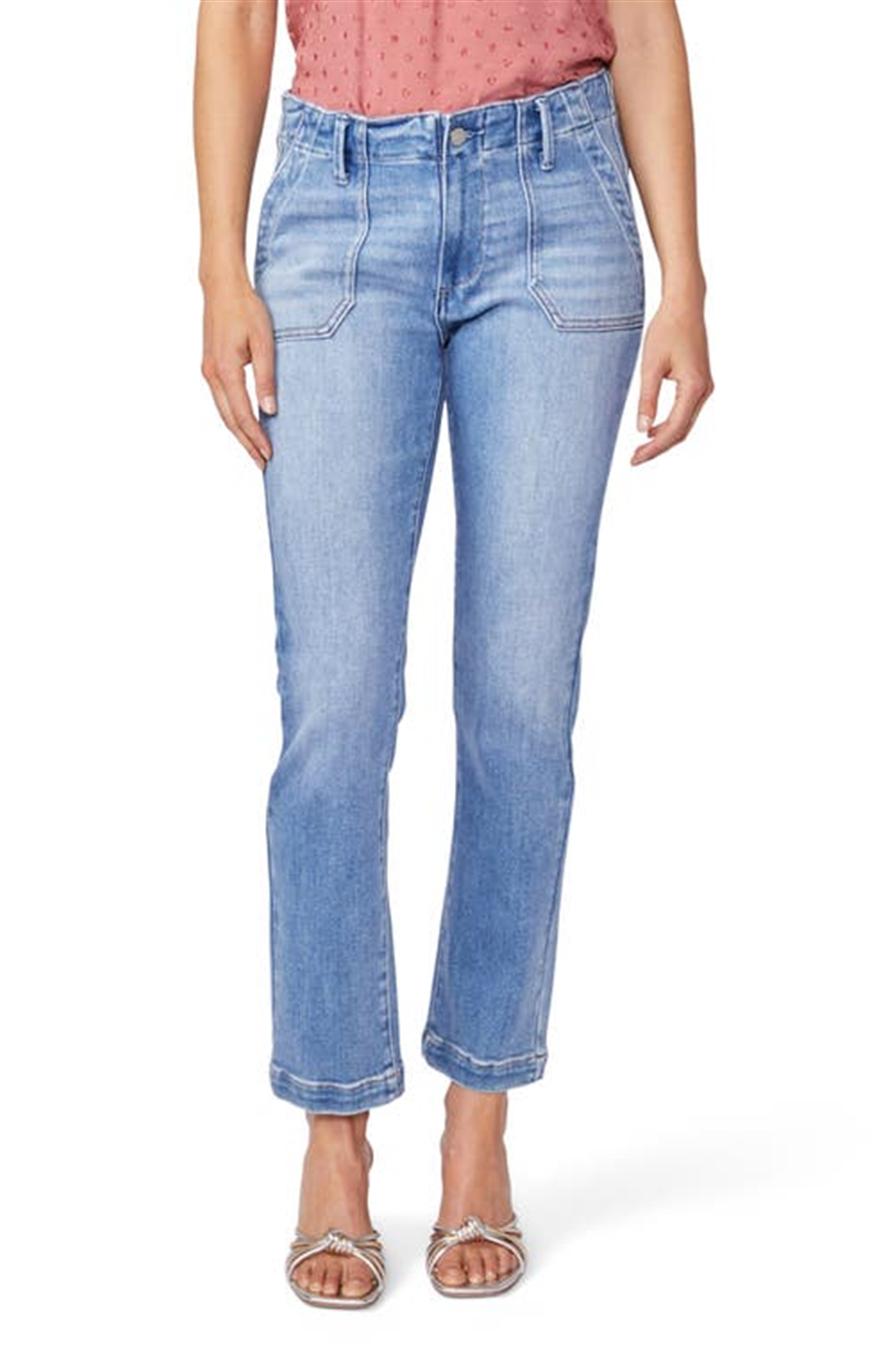 Paige Women's Mayslie Ankle Straight Leg Jeans Blue Size 31