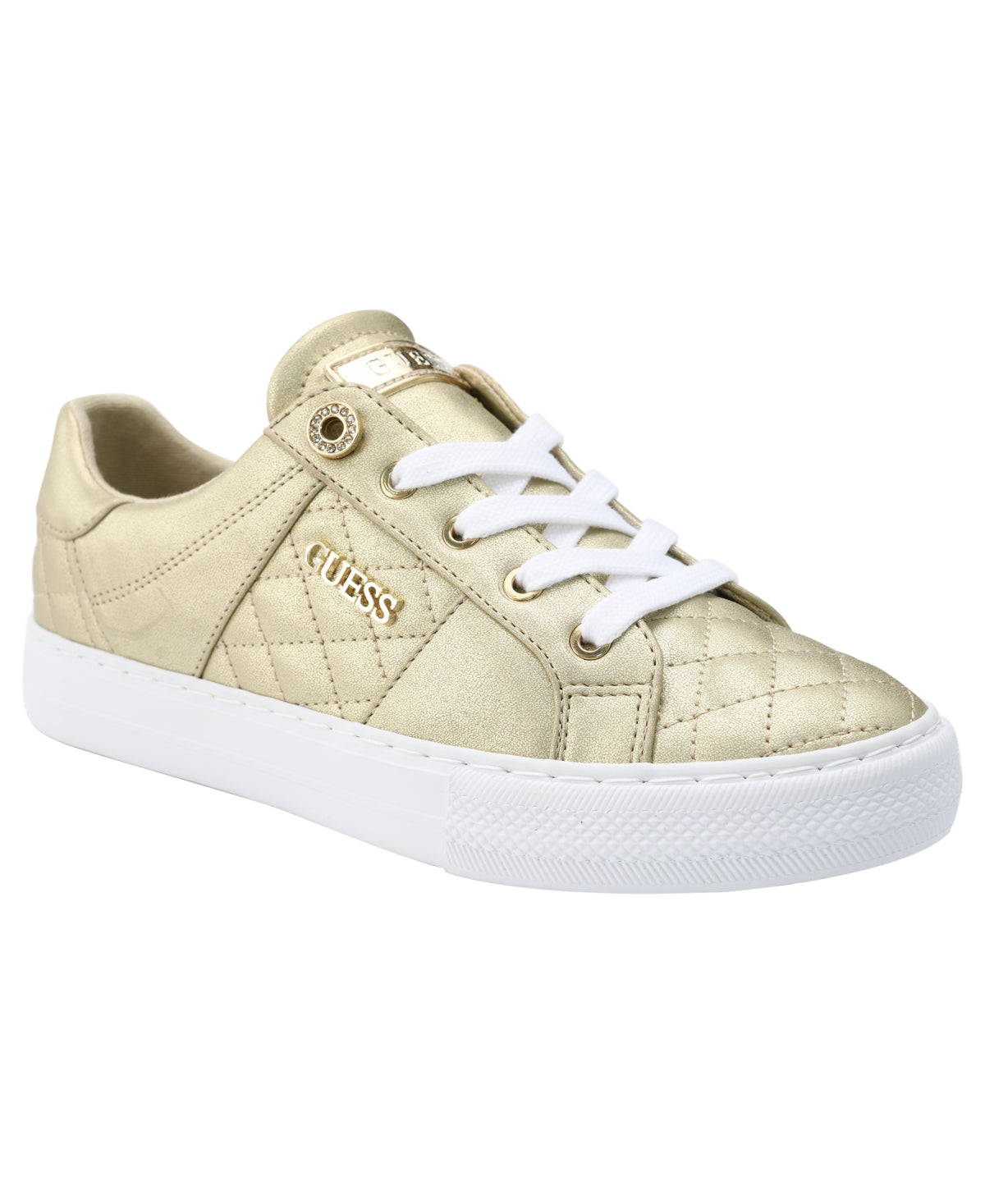 GUESS Women's Loven Casual Lace Up Sneakers Yellow Size 5.5 M