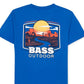 Bass Outdoor Men's Mesa Path T-Shirt Blue Size Large