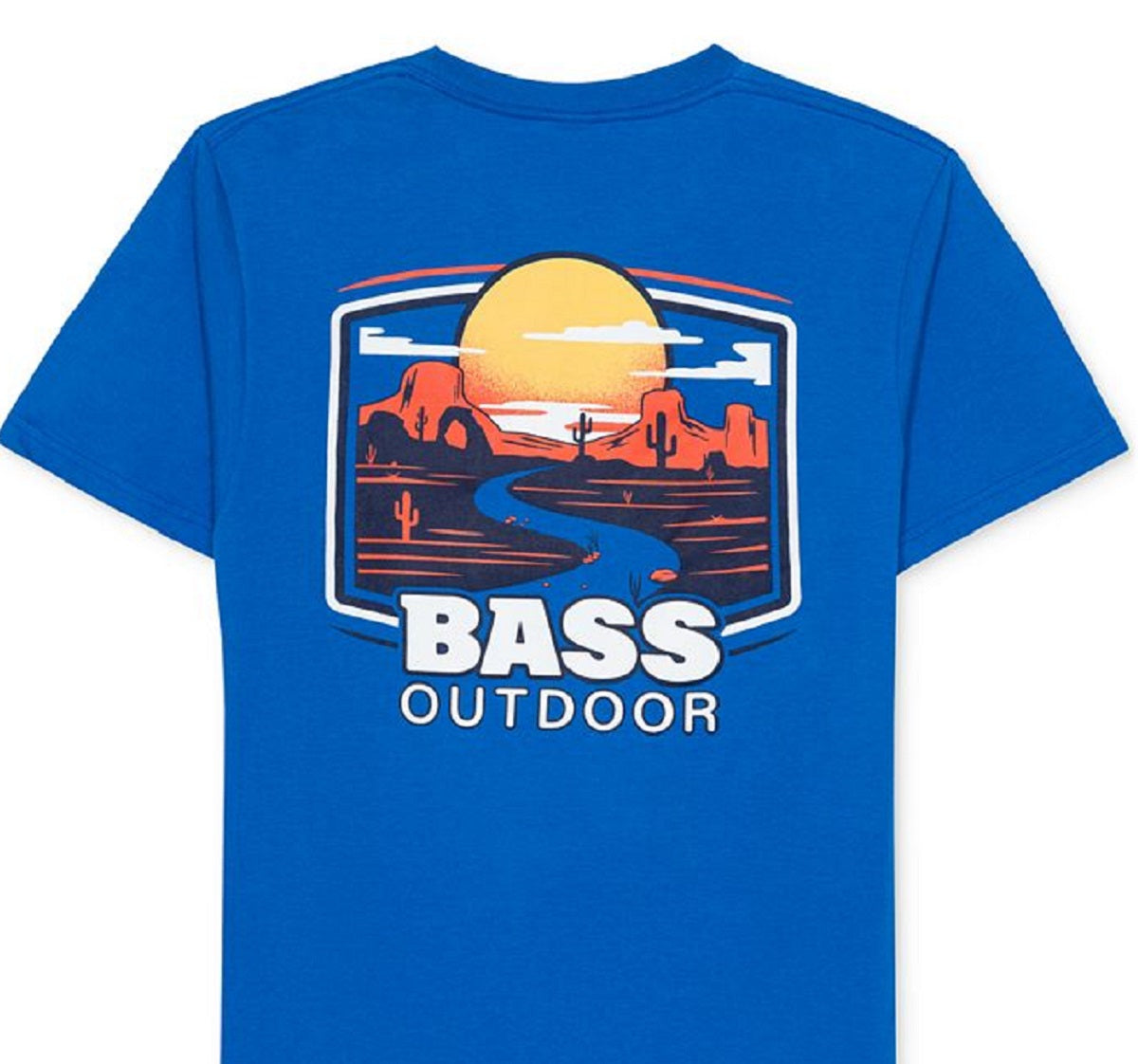 Bass Outdoor Men's Mesa Path T-Shirt Blue Size Large