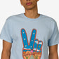 Junk Food Men's Trip In Peace T-Shirt Blue Size Small