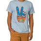 Junk Food Men's Trip In Peace T-Shirt Blue Size Small