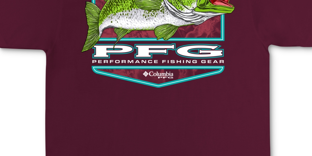 Columbia Men's Basser Graphic T-Shirt Red Size Large