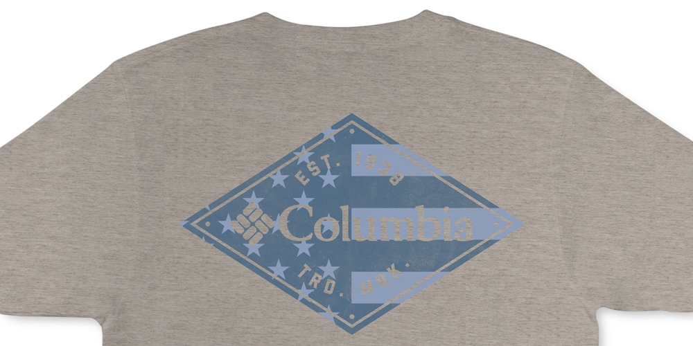 Columbia Men's Status Graphic T-Shirt Gray Size Small