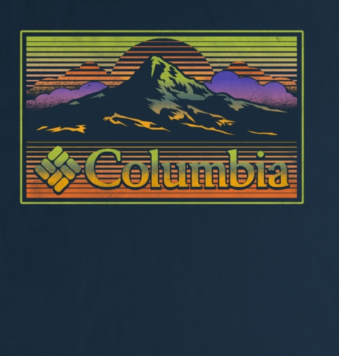 Columbia Men's Graphic T-Shirt Blue Size Large