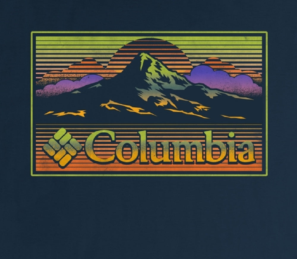 Columbia Men's Graphic T-Shirt Blue Size X-Large
