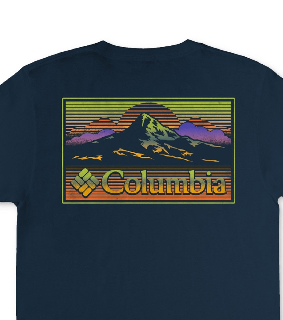 Columbia Men's Graphic T-Shirt Blue Size XX-Large