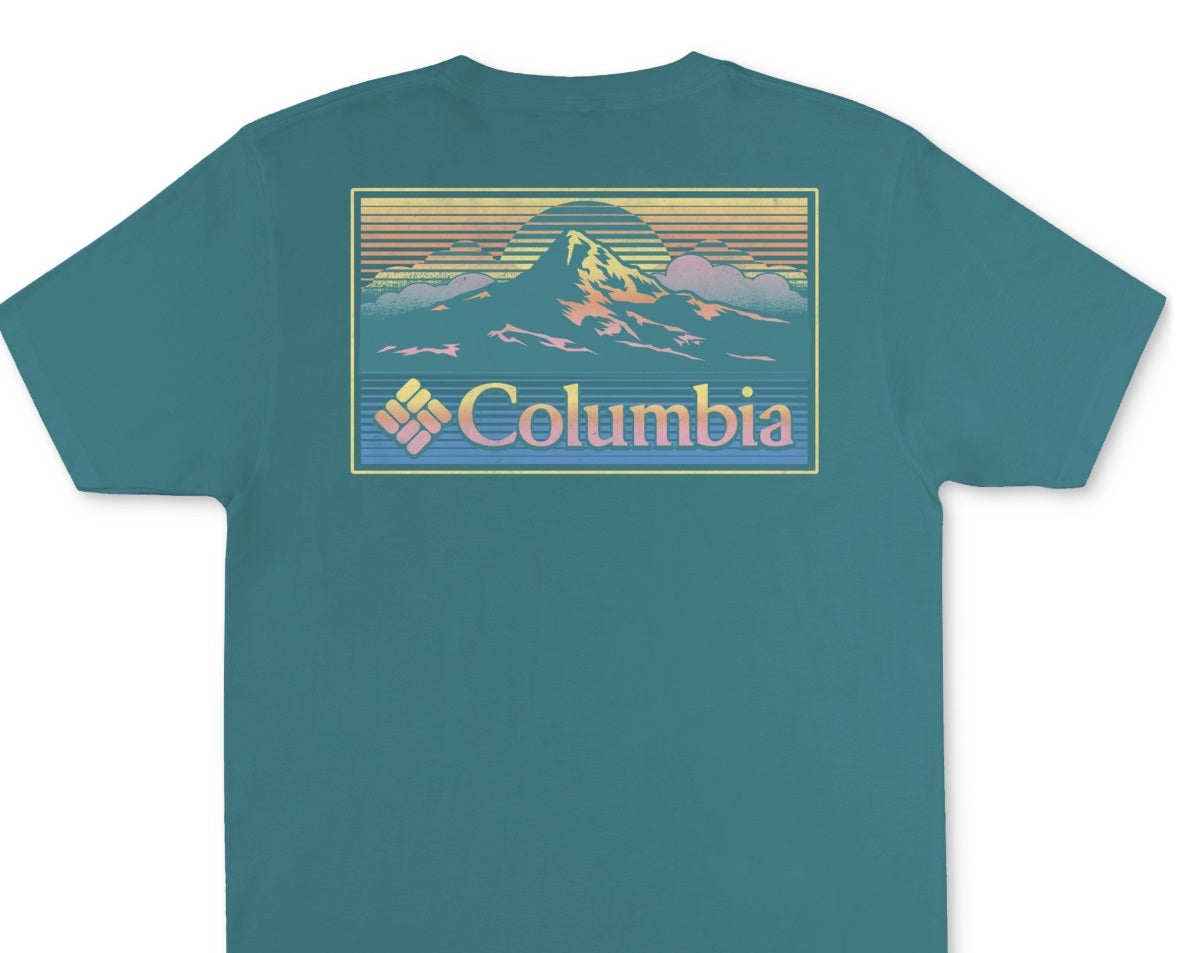 Columbia Men's Graphic T-Shirt Green Size XX-Large