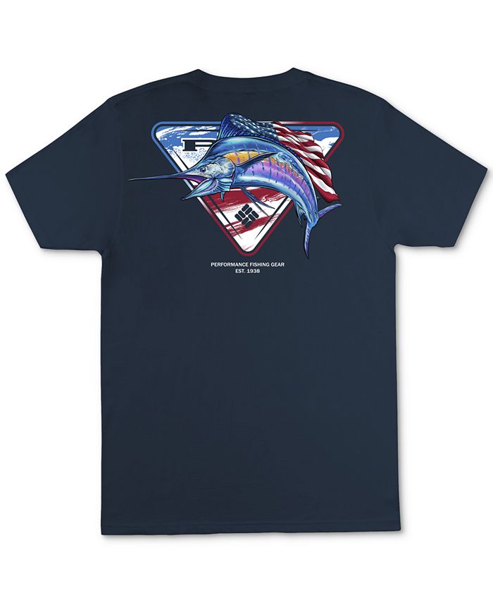 Columbia Men's Pfg Short Sleeve Tee Blue
