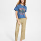 Junk Food Women's Cotton The Beatles Graphic Print Tee Blue Size Large
