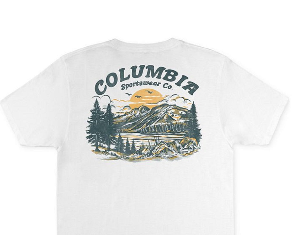 Columbia Men's Scenic Mountain Graphic T-Shirt White Size X-Large