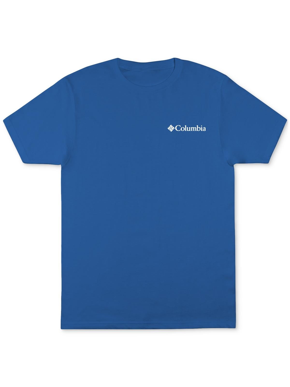 Columbia Men's Cotton Crewneck Graphic T-Shirt Blue Size Large