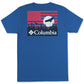 Columbia Men's Cotton Crewneck Graphic T-Shirt Blue Size Large
