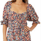 Free People Women's Show Me Love Linen Blend Romper Blue Size X-Small