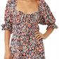 Free People Women's Show Me Love Linen Blend Romper Blue Size X-Small