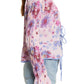 Free People Women's Venice Floral Tie Front Top Purple Size Small
