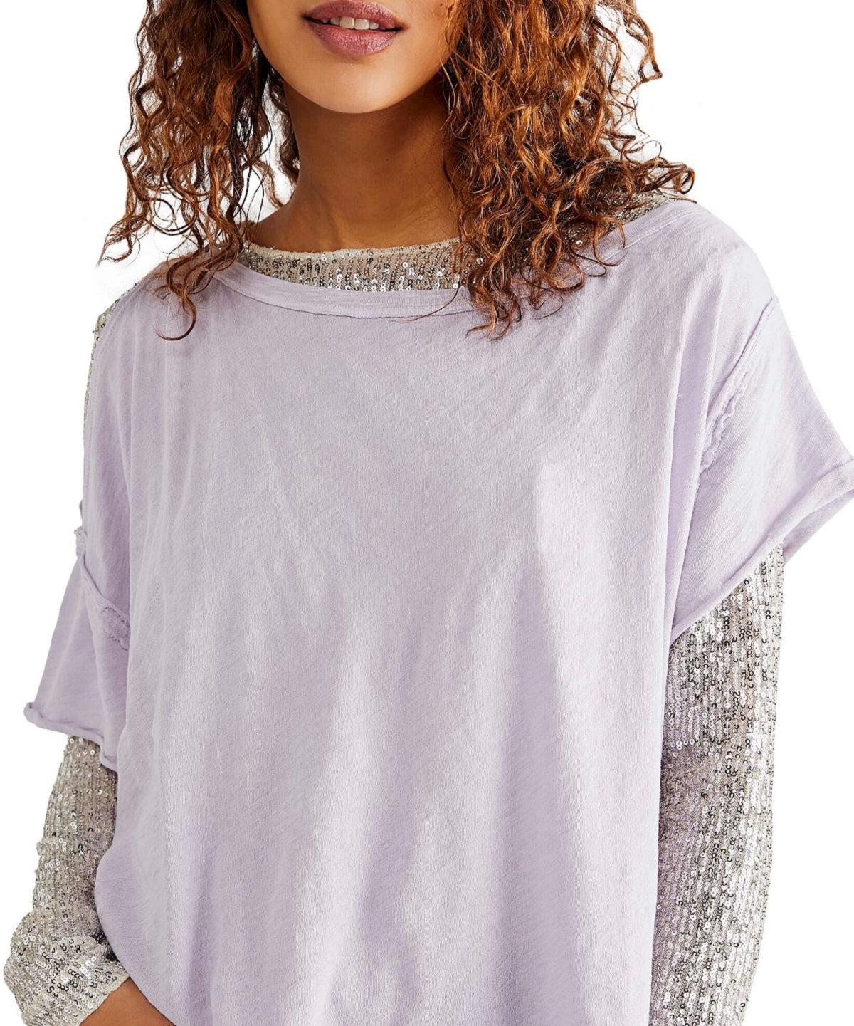 Free People Women's U Fancy T-Shirt Purple Size Small
