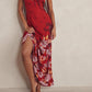 Free People Women's Get To You Floral Maxi Sundress Red Size X-Small